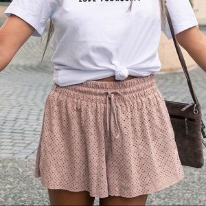 🛍Faux Suade Pink Shorts
